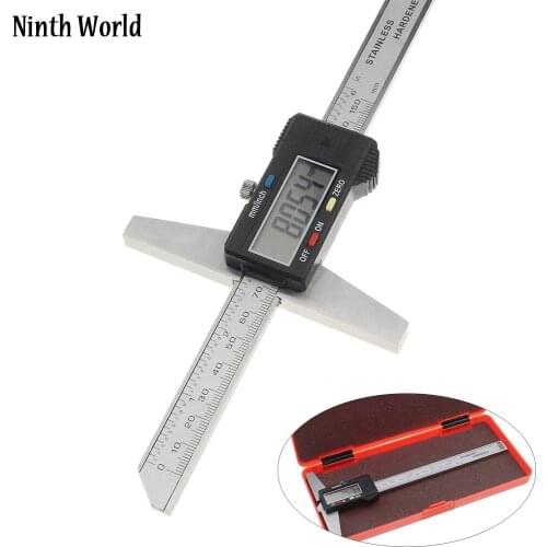 Ninth World 0-150mm 6" Metric Imperial Digital Depth Vernier Caliper Micrometer Stainless Steel Electric Digital Depth Gauge