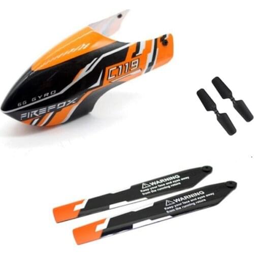 Crash Pack for C119 4CH RC Helicopter Spare Parts C119 Replacement accessories Canopy + Main Blade + Tail Blade