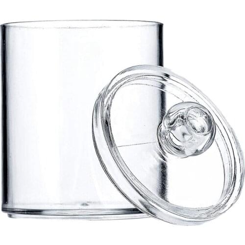 Dispenser Apothecary Jars Bathroom Holder Storage Canister Clear Plastic Acrylic Jar For Cotton Ball,Cotton Swab,Q-Tips,Cotton R