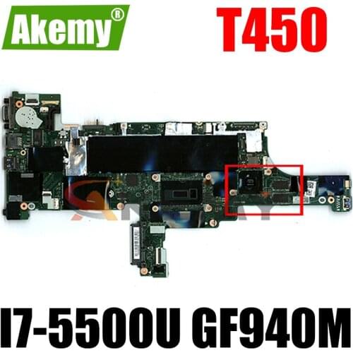 For Lenovo Thinkpad T450 Motherboard Mainboard 20BU 20BV CPU:I7-5500U GPU:GF940M NM-A252 FRU 00HN513 00HN517 00HN518