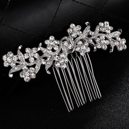 Flower Hair Combs Headdress Prom Bridal Wedding Hair Accessories Hair Comb Hair Pins