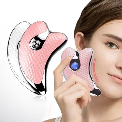 Guasha Massage Machine Face Wrinkle Removal Device Red Blue-Ray Massager Electirc Facial Skin Massage Scraping Tool Face Neck