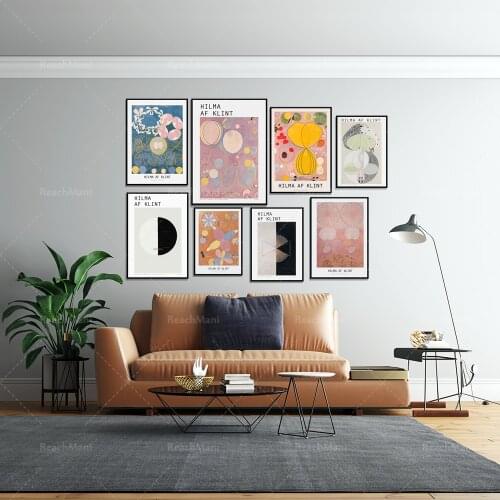 Hilma Af Klint exhibition posters, Af Klint prints, abstract art prints, Swedish art, Scandinavian posters, museum posters, vint