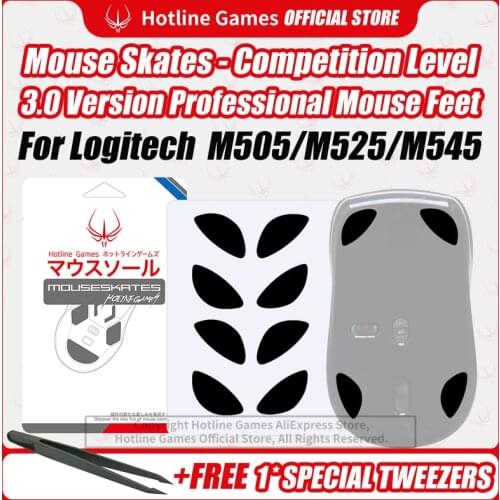 Hotline Games 3.0 Competition Level Mouse Skates Mouse Feet Pad Replacement Feet for Logitech M545 Mouse 0.28mm/0.6mm Thickness