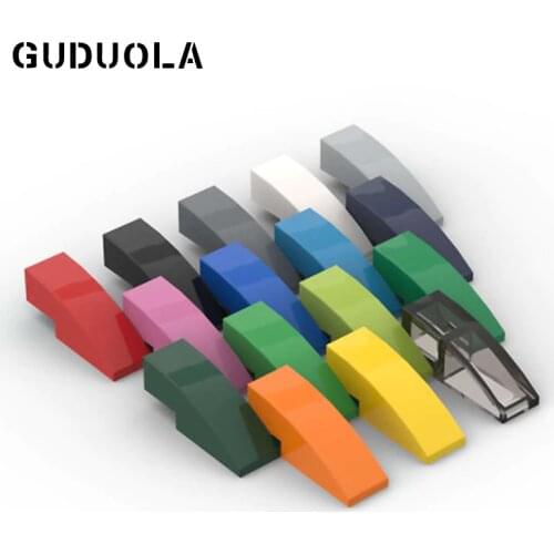 Guduola Slope 1x3 Curved 50950 Brick with Bow 1/3 Special Building Block MOC Parts Educational Toys 50pcs/lot
