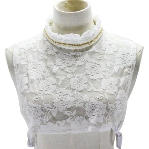 Korean Handmade beaded sweater fake collar Detachable Collars Crystal Fake collar wild New lace collar shirt decoration sweet