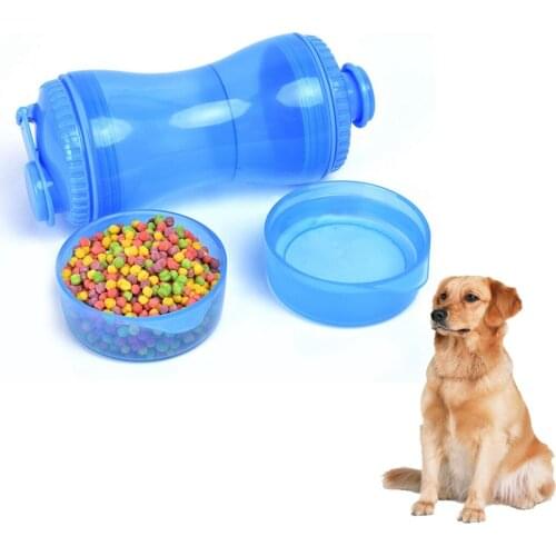 Legendog 2 In 1 Portable Pet Feeder Cup Outdoor Dog Water Bottle Feeder Puppy Foods Container With Portable Lanyard Pet Products