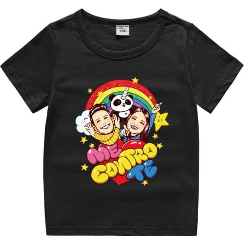 Summer Me Contro Te Children T Shirt Kids Girls T-Shirt Boys 100% Cotton Tops Toddler Tees Baby Short Sleeved Cartoon Clothing