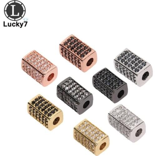 Copper micro-inlaid zircon Fashion all-match rectangular column bracelet jewelry accessories For Bracelet