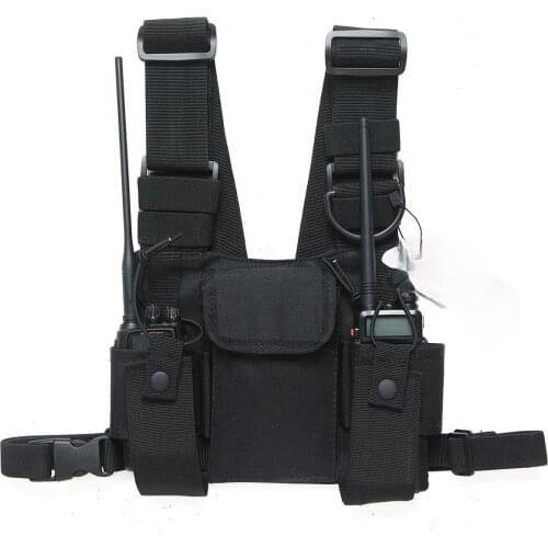 Chest Harness Rig Bag Front Pack Pouch Holster Vest Rig Carry For Two Way Radio Baofeng TYT Wouxun Motorola Walkie Talkie