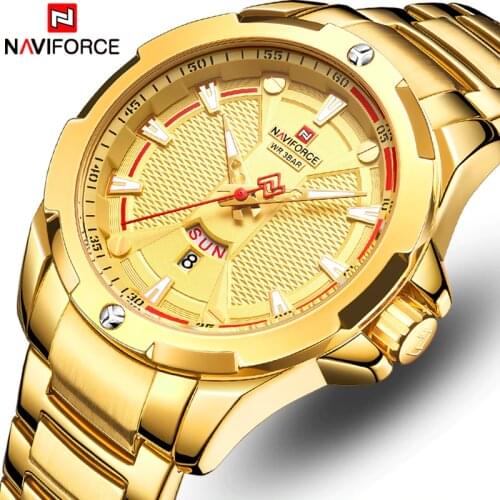 NAVIFORCE Mens Watch Top Brand Luxury Fashion Quartz Men Watches Waterproof Sports Gold Military Wrist Watch Relogio Masculino