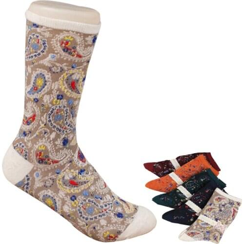 5 Pairs Socks Autumn Winter New Japan South Korea The Tube Tide Socks Retro Ethnic Style Women Cute Fashion Woman Cotton Socks