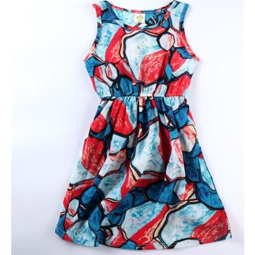 Mommy and me clothes Girls Dress print Womens Dresses girl clothes seaside holiday Girl Vestido Mother and Daughter Dresses