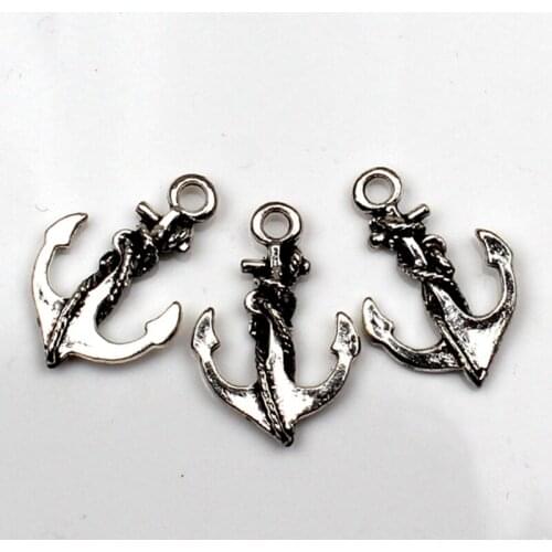 5pcs Charms anchor sea 28*20mm Antique Tibetan Silver Pendant Finding Accessories DIY Vintage Choker Necklace Handmade