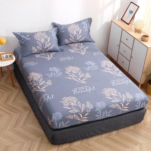 100% cotton bed linen Bedspread on the bed home linens Elastic fitted sheet printing Bedspreads for bed 150 Mattress Bed covers