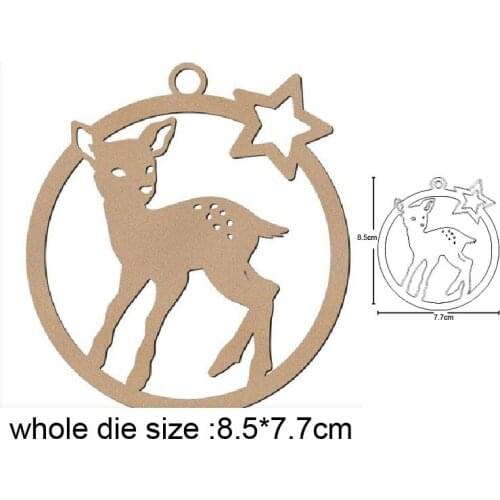 Merry Christmas Deer circle Metal Cutting Dies Stencils for DIY Scrapbooking Decorative Embossing DIY Paper Cards