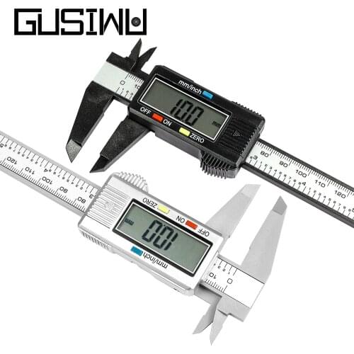 GUSIWU Plastic Vernier Caliper measure 150mm 6inch High precision measuring instruments LCD display digital ruler measuring tool