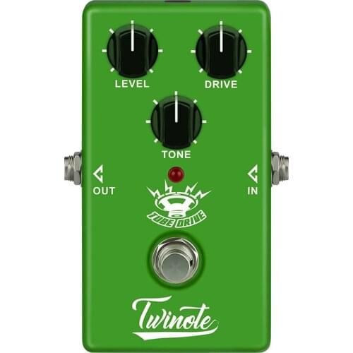 Twinote TUBE DRIVE Guitar Effect Pedal Analog Overdrive Guitar Pedal Processsor Full Metal Shell with True Bypass