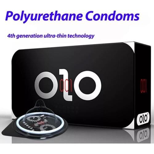 OLO Ultrathin Polyurethane Condoms Pleasure Feeling Waterborne 0.01 Thin Odorless Lubricated Condom Penis Sleeve Condones sextoy