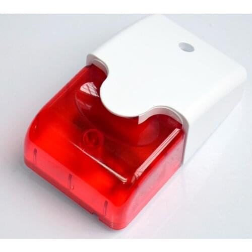 Indoor Wired Siren Alarm System Home Security Strobe Flashing Red Light Blue Ligh