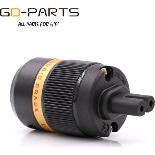Viborg IEC320 C8 Pure Copper Mains AC Power Connector Female Power Cord Socket Hifi Audio DIY Solder Free Silver Gold Rhodium *1