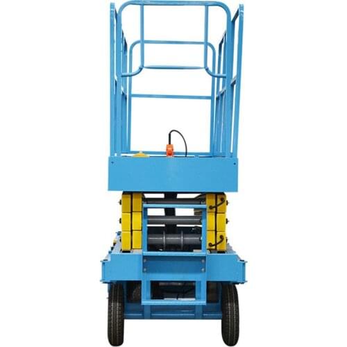 Qiyun Factory Outlet 220V 50Hz or 60Hz 6M Platform Height 500KG Load Capacity Mobile Portable Manual Scissor Lift Platform