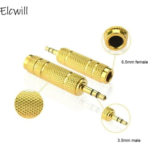 1/2Pcs 3.5mm Male To 6.5 Mm Female Guitar Converter Adapter for Microphone Headphone Speaker Wholesale