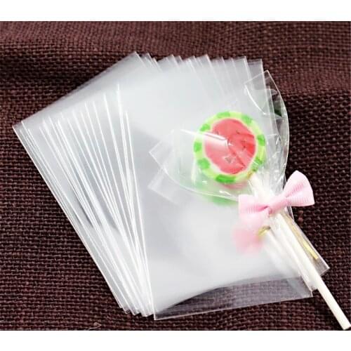 300pcs/lot Size( 6*9, 7*10, 8*12 ) Clear Plastic Flat Pocket Gift Bag Chocolate Biscuit Candy Bag DIY Baking Packing Bags