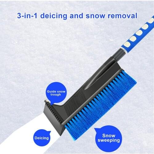 64-92cm All In One New Snow Shovel Retractable Ice Scraper Snow Sweeping Durable Shovel Snow Quickly Does Not Damage The Paint