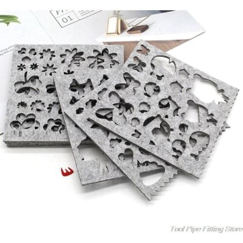 7pcs Wool Felt Mold Needle Felting DIY Craft Stencil Applique Handicraft Shaping Mould F17 21 Dropshipping