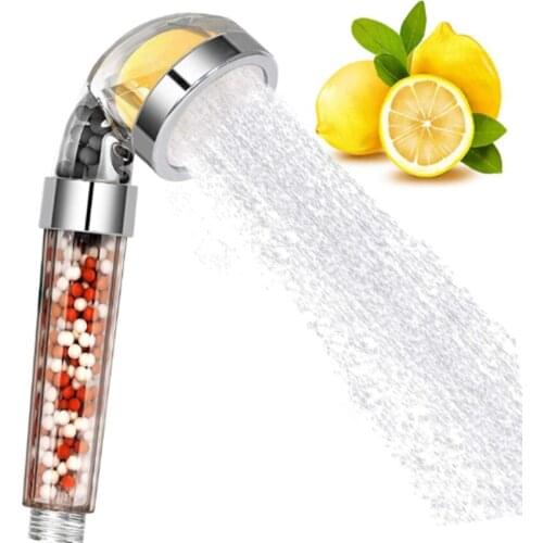 Lemon aroma filter shower SPA massage shower shower nozzle Maifan stone negative ion shower water saving and pressurization