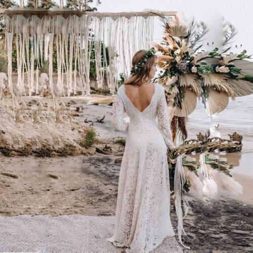 White Sexy Deep v-Neck Pregnancy Dress Long-Sleeved Lace See-Through Tight-Fitting Tail-Length Dress Maternity Dresses Vestidos