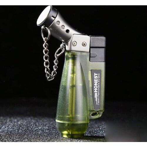 Honest Spray Gun Welding Gun Lighter Transparent Metal Direct Impact Butane Gas Igniter Cigar Cigarette Accessories Mens Gadget