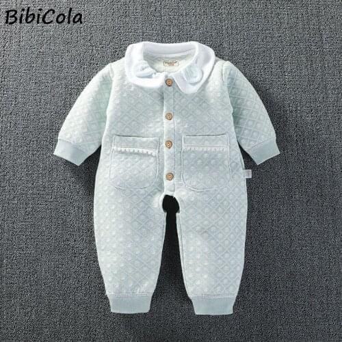 Baby Winter Rompers Fashion Cotton Thick Warm Pajamas Boys Girls Newborn Cute Clothing Bebes Clothes