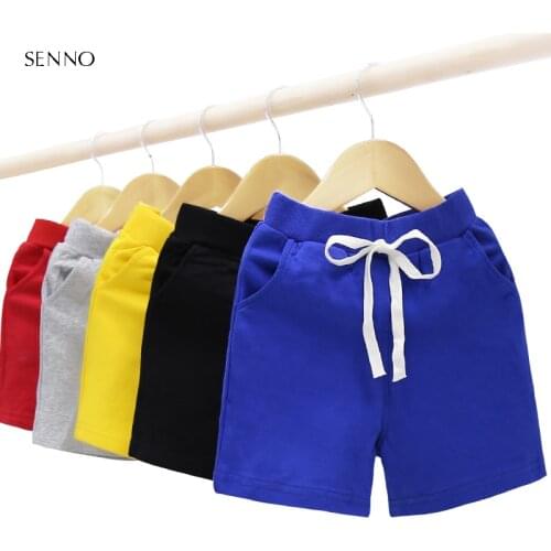 Summer Plain 2-10Y Children Shorts Cotton Shorts For Boys Girls Candy Color Toddler Panties Kids Beach Short Sports Pants Baby