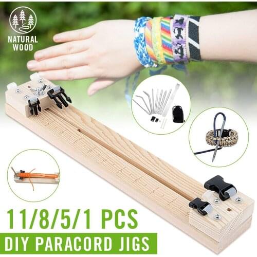 Wristband Knitting Tool Bracelet Knitting Tool DIY Wood Paracord Jig Bracelet Maker Wristband Maker Weaving Tools for Kids Adult