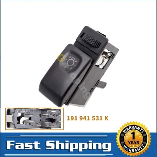 Headlight Switch Control Dash Button For Volkswagen VW Golf Jetta Mk2 1985 1986 1987 1988 1989 1990 1991 1992 191941531K