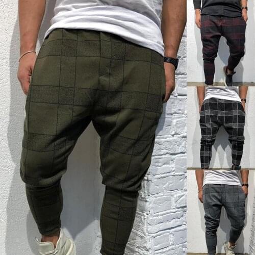 Men Harem Pants Plaid Low Crotch Harem Pants Trousers Loose Fit Hiphop Street Wear Plaid men pants