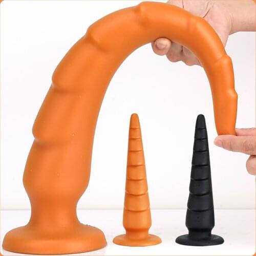 Soft Long Anal Plug Dildo Huge Butt Plug With Suction Cup Adult Erotic Sex Toys for Woman Men Prostate Massgae Big Anus Dilator
