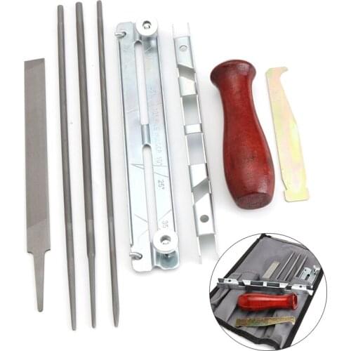 8PCS Chain Saw Sharpening Kit Guide Bar File Instruction Chainsaw File Tool Set