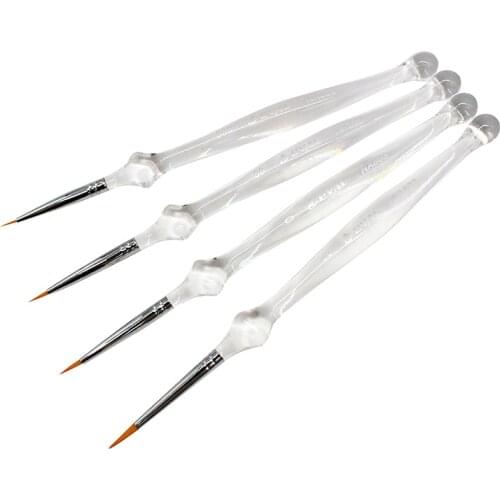 Eval 4pcs Set Nylon Miniature Thin Hook Line Pen Fine Hand Painted Watercolor Paint Brush For Drawing Painting Art Supplies