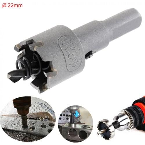 22MM Carbide Cutter Head HSS Drill Set Hole for Stainless Steel Metal Alloy Cutter new