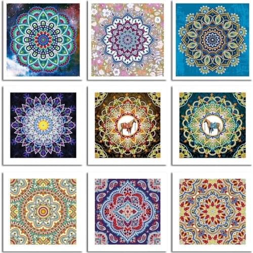 New Luminous Diamond Painting Full Diamond 5D Diy Mandala Series Special-Shaped Diamond Rhinestone Mosaic Decor Painting 30X30Cm