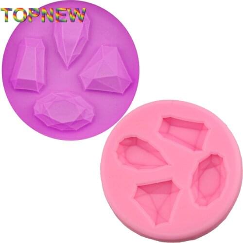 The Charming Many Diamonds Shaped Silicone 3D Mold Cookware Dining Bar Non-Stick Cake Decorating Fondant Soap Mold Tools C3027