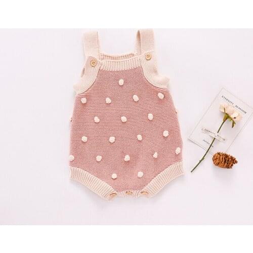 Newborn Kids Bodysuit Baby Boy Girl Clothes Polka Dots Babygrow Jumpsuit Sunsuit Outfits Solid Childrens Clothes Autumn