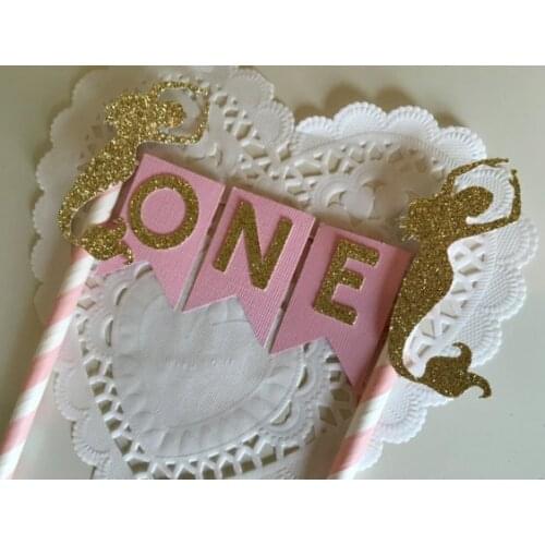 Under the Sea pink glitter mermaid Photo Prop Cake Toppers tools Baby shower Babyshower Newborn Girl party decorations