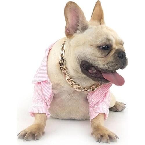 Pets Necklace Gold Siver Black Metal Collar For Small Dogs Cats Safety Adjustable Collars Pet Decoration Necklaces Accessories