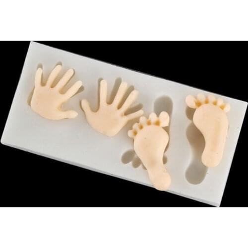 Silicone Mold for jewelry pendant mold Crystal Epoxy Handmade tools 3D New style Baby Feet Hands shape mould craft