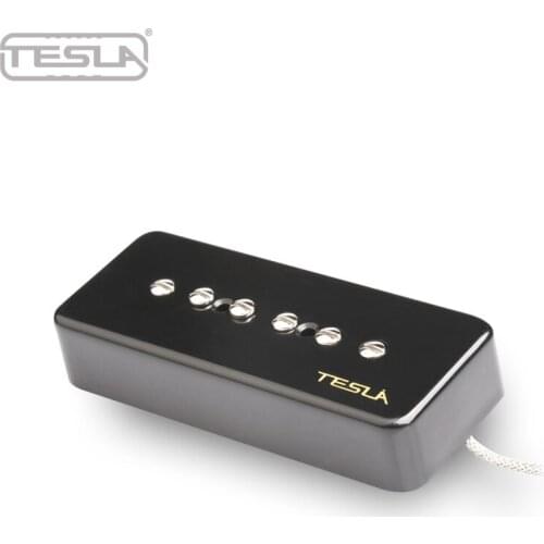Tesla VR-P90 Pickup, Black & Cream Color Wax Potted Guitar Pickup, Neck or Bridge Position
