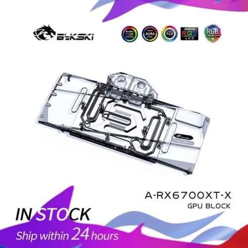 Bykski PC water cooling video card Water cooler RX 6700 GPU Water Block for AMD RX 6700XT Sapphire XFX ASRock A-RX6700XT-X